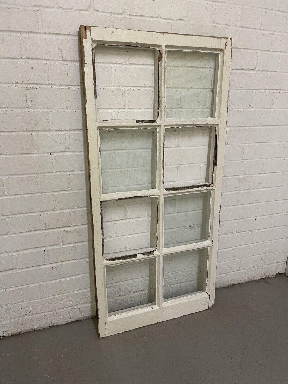 Reclaimed Old Modern Georgian Style 8 Panel Wooden Window 568 x 1175mm