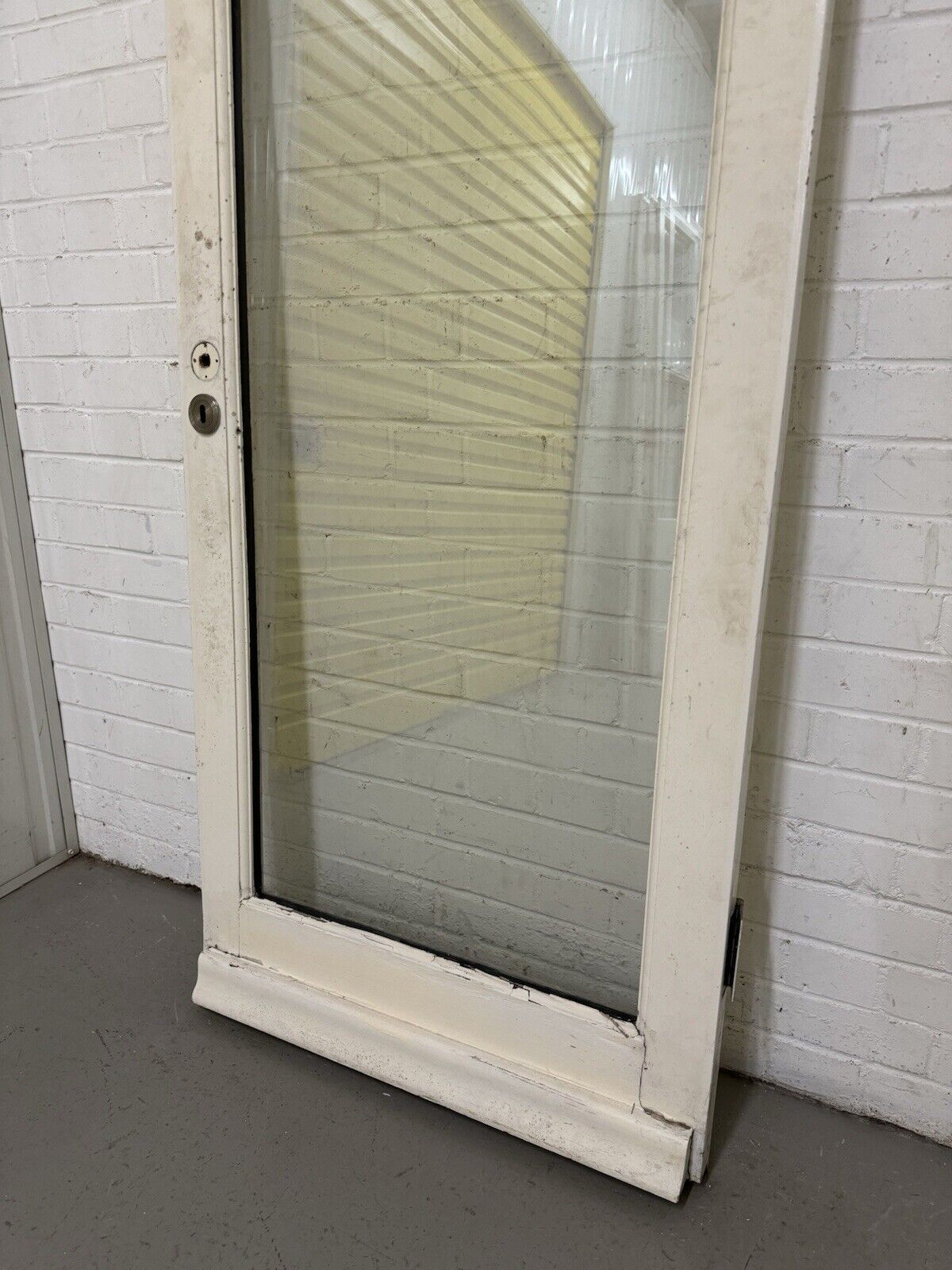 Reclaimed Old Double Glazed Glass Wooden Side Or Back Door 1965 Or 1975 x 760mm