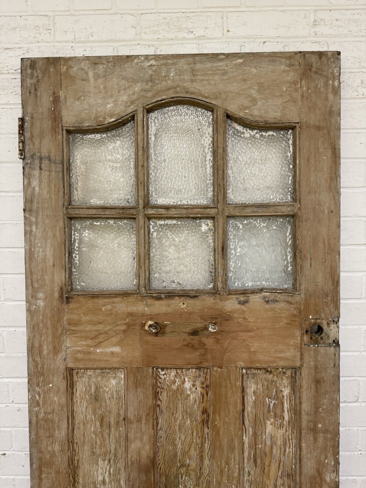 Reclaimed Old Edwardian Victorian Wooden Panel Front Door 2027 x 810mm