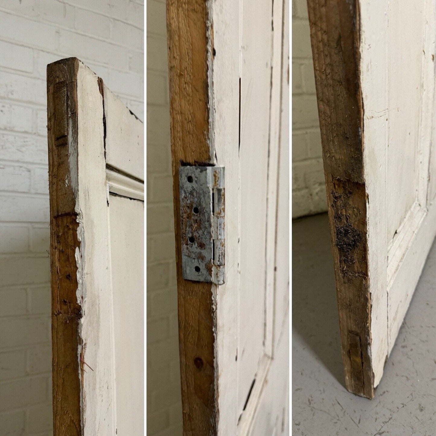 Reclaimed Distressed Victorian Pine Internal 4 panel Door 1943 x 780mm