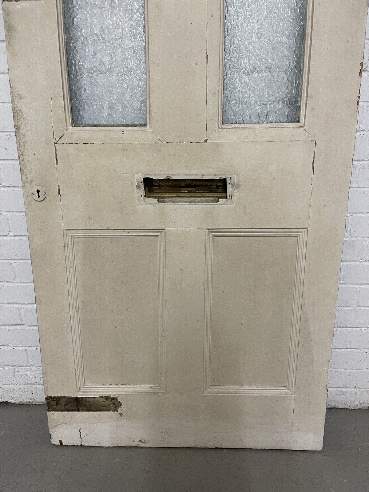 Reclaimed Old Edwardian Victorian Wooden Panel Front Door 2140 or 2135mm x 830mm