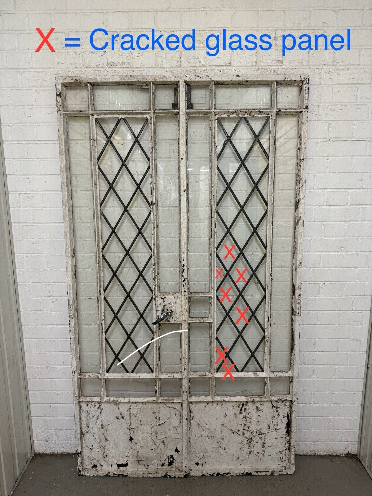 Reclaimed Vintage Industrial Crittall French Doors 1120 x 1950 OR 1105 x 1930