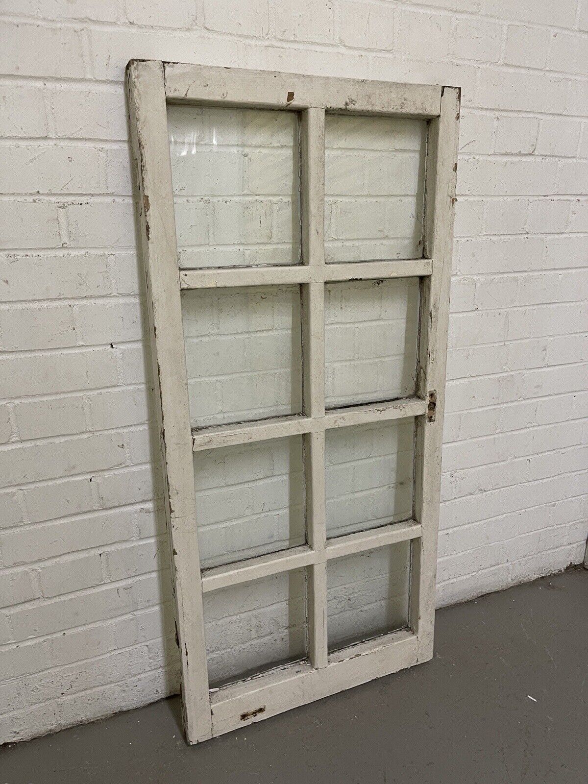 Reclaimed Old Modern Georgian Style 8 Panel Wooden Window 568 x 1175mm