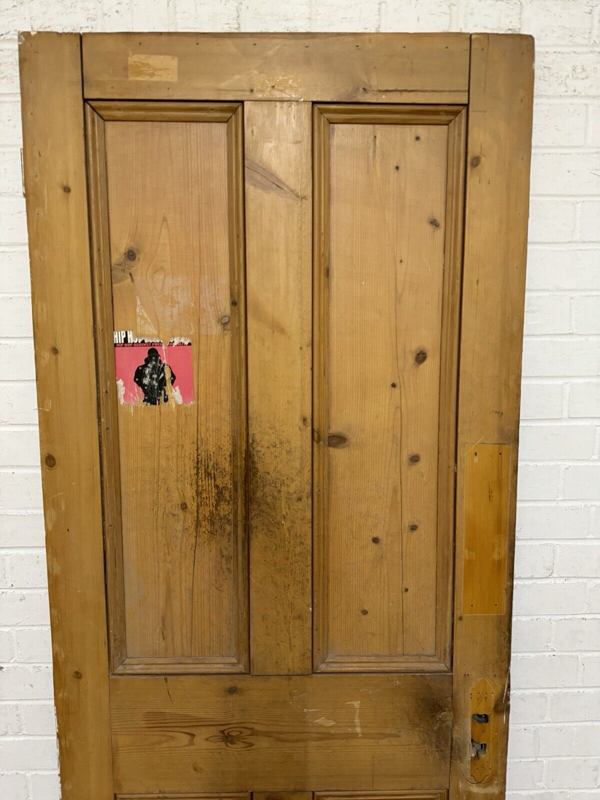 Reclaimed Old Victorian Pine Internal 4 panel Door 2005 x 805mm