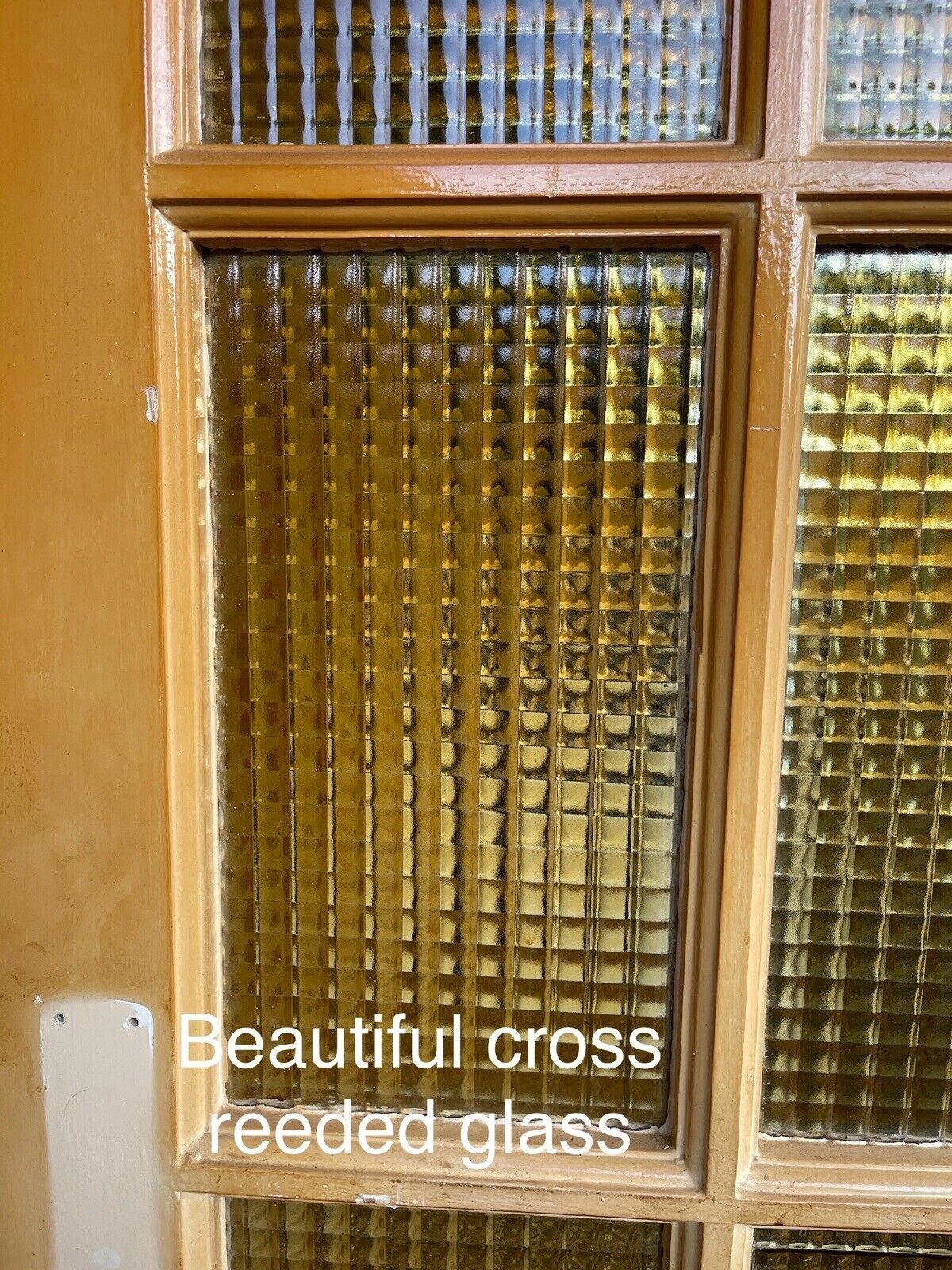 Reclaimed Cross Reeded Glass Door 1965mm x 755 or 759mm