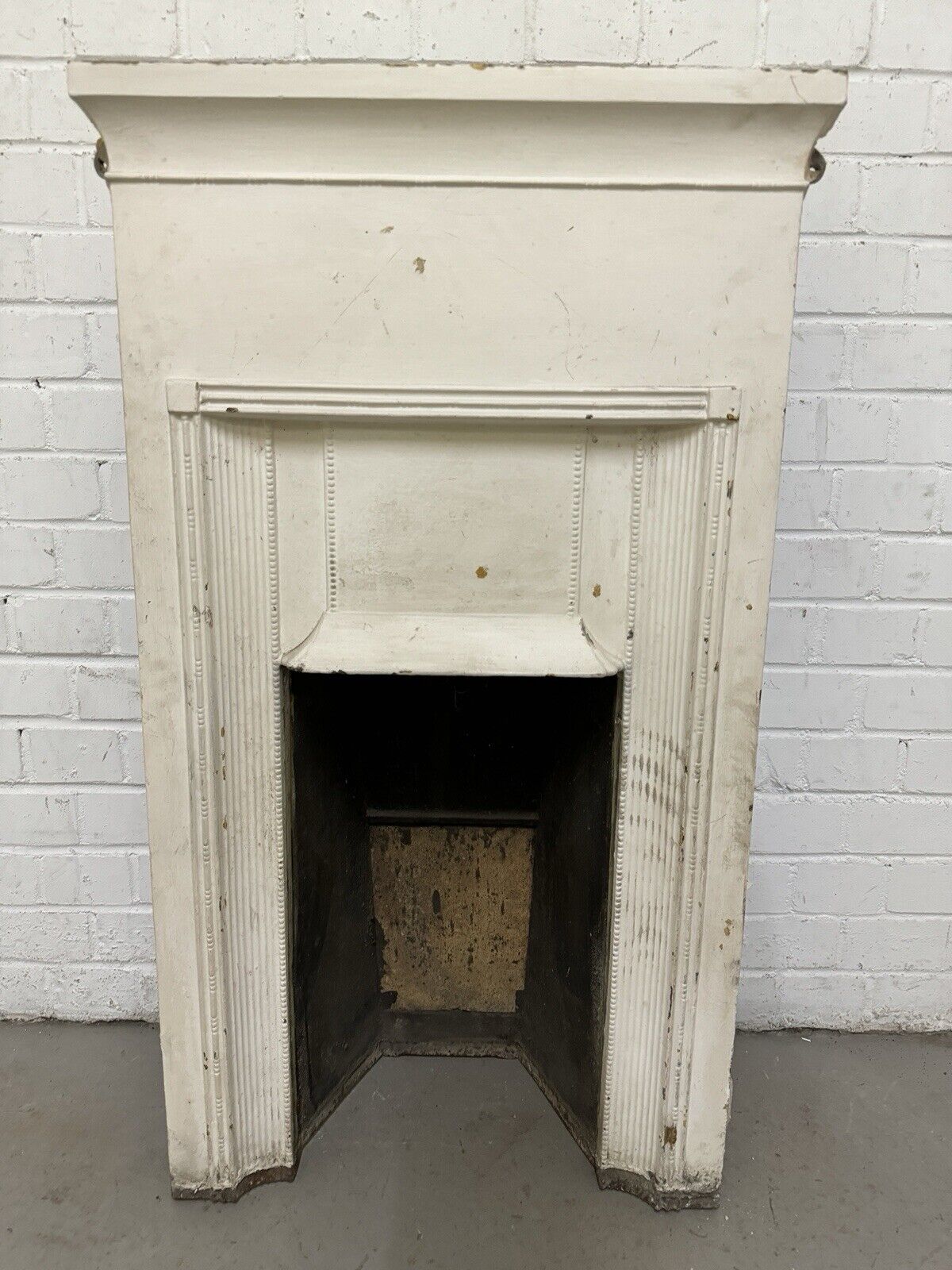 Antique Reclaimed Art Nouveau Edwardian Victorian Distressed Fireplace