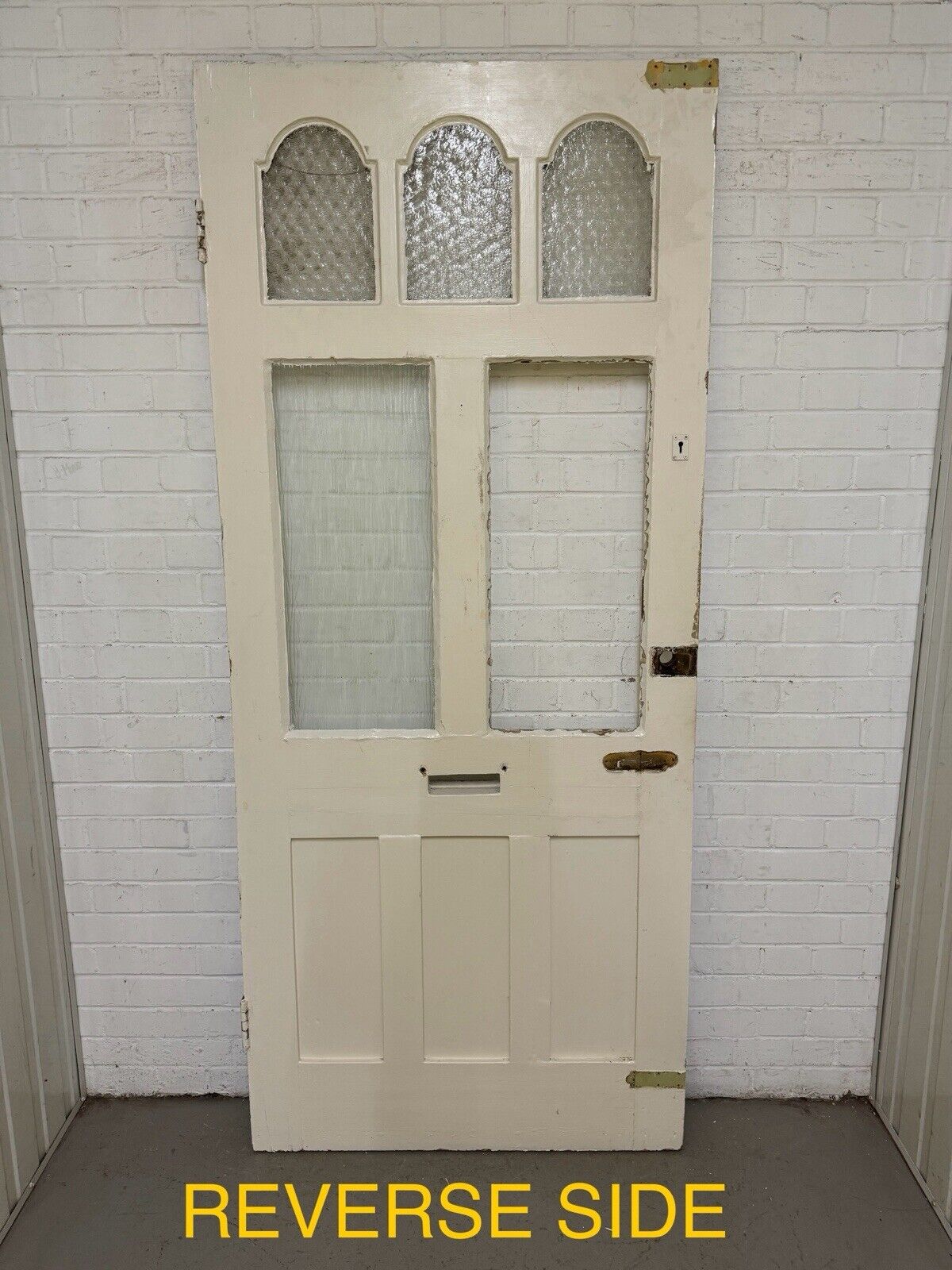 Reclaimed Victorian Edwardian Wooden Panel Front Door 2125mm x 910 Or 915mm