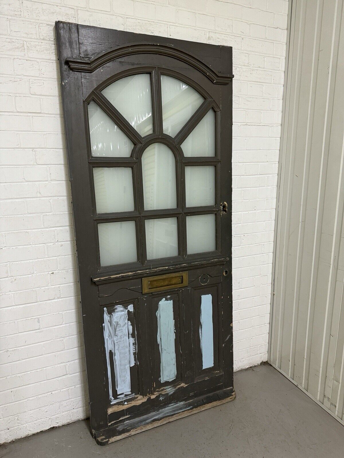 Reclaimed Old Edwardian Victorian Wooden Panel Front Door 2075 x 905mm