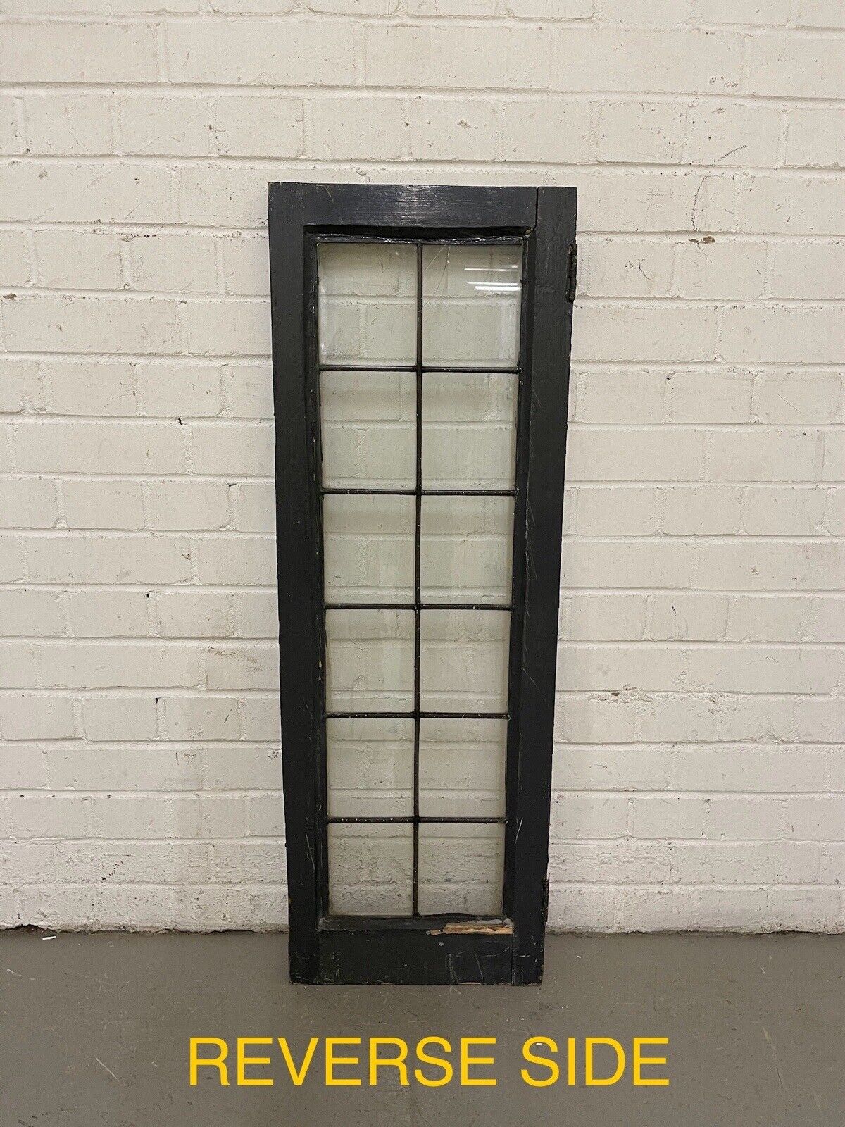 Reclaimed Old Leaded Light Panel Wooden Window 360 x 1050mm