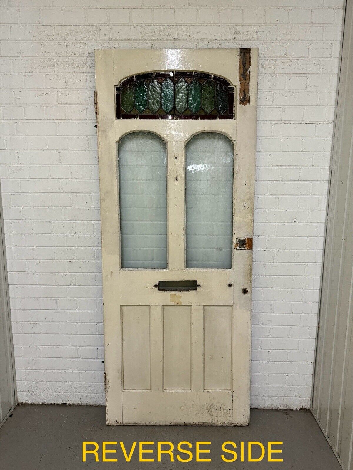 Reclaimed Victorian Stained Glass Wooden Front Door 2035 or 2030 x 820mm