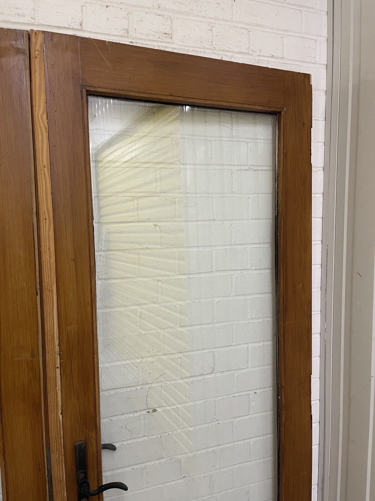 Reclaimed French Double Glazed Glass Wooden Double Doors 1953mm x 1520mm