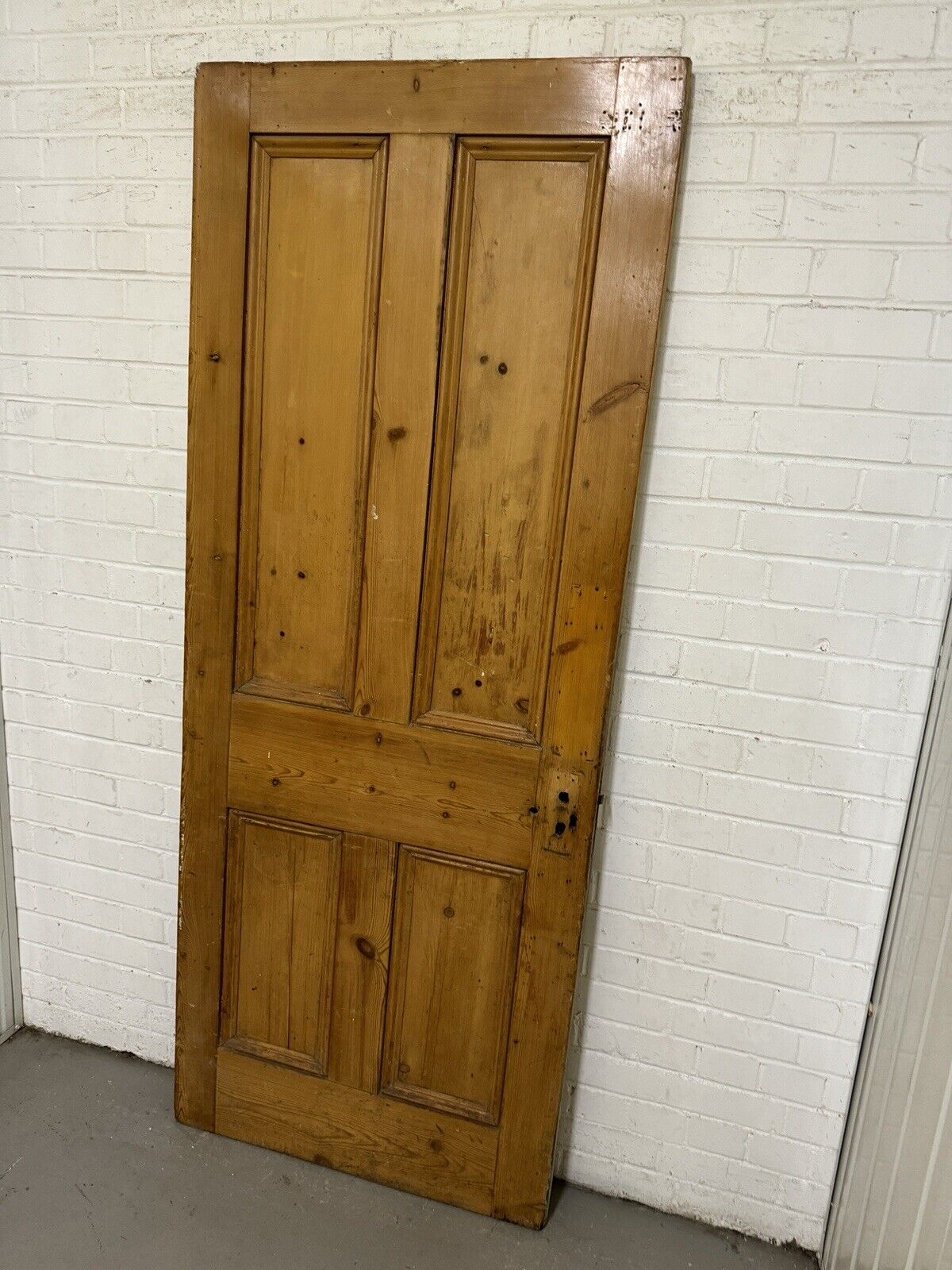 Reclaimed Victorian Pine Internal 4 panel Door 2004 Or 2015 x 810 Or 800mm