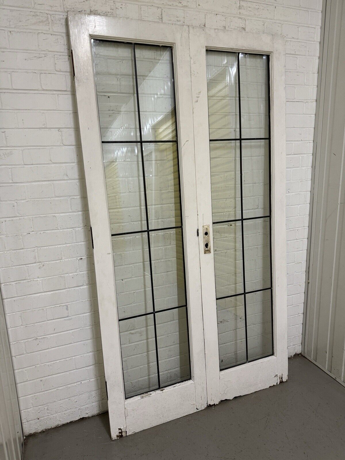 Reclaimed French Double Glazed Wooden Double Doors 2000 x 1107mm