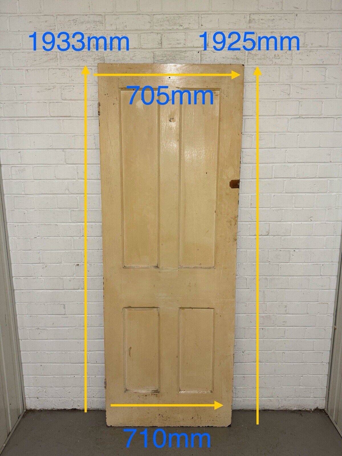 Reclaimed Victorian Pine Internal 4 panel Door 1933 Or 1925 x 705 Or 710mm