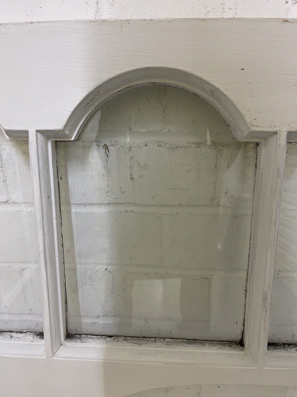 Reclaimed Old Edwardian Arch Sash Wooden Window 913 x 950mm