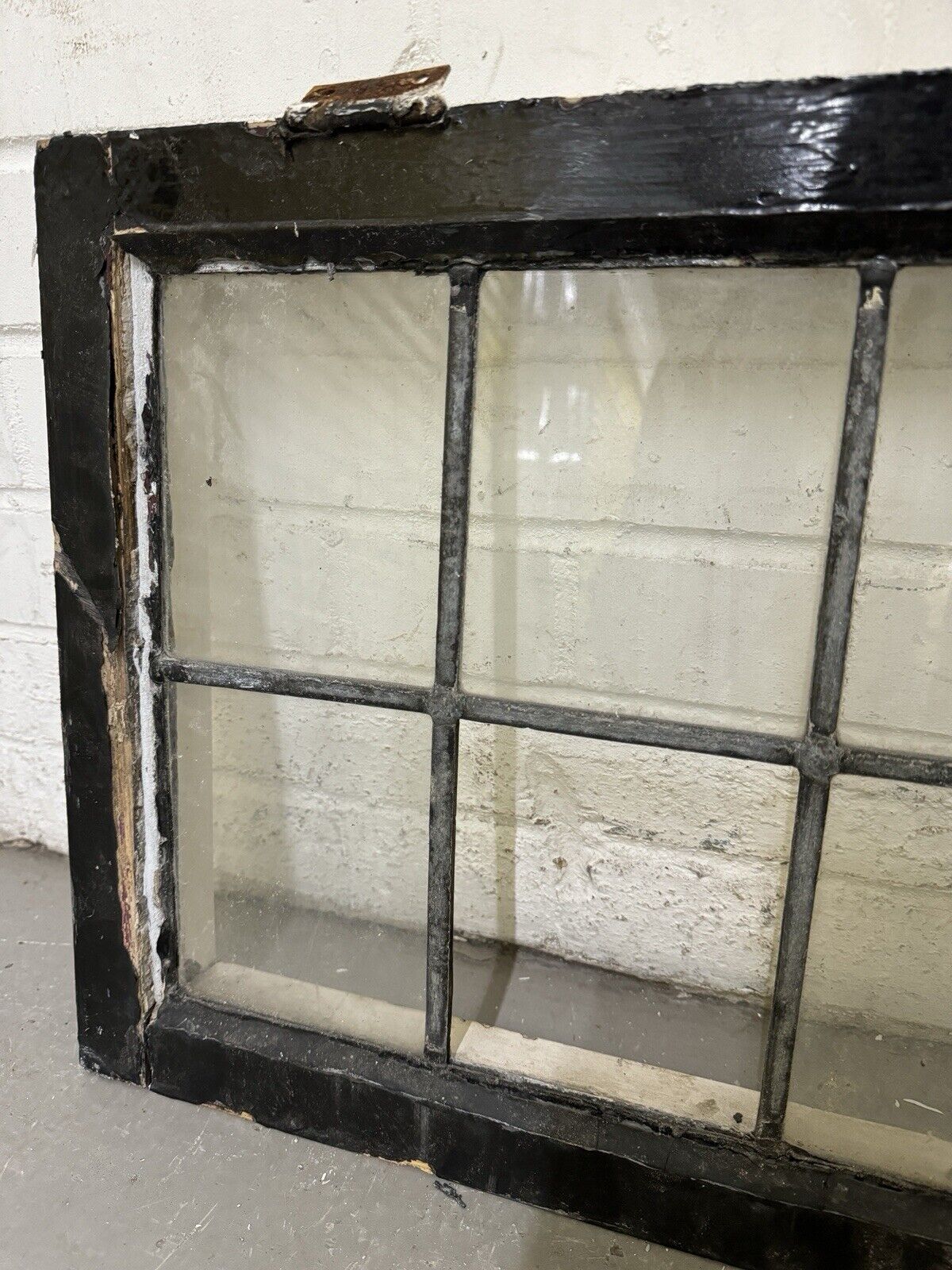 Reclaimed Old Leaded Light Panel Wooden Window 603 x 395mm