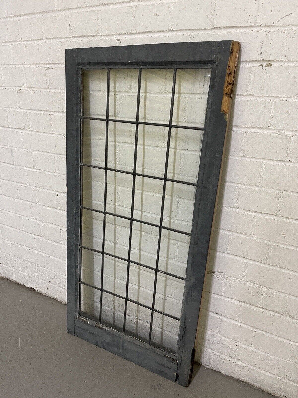 Reclaimed Old Leaded Light Panel Wooden Window 516 x 1045mm