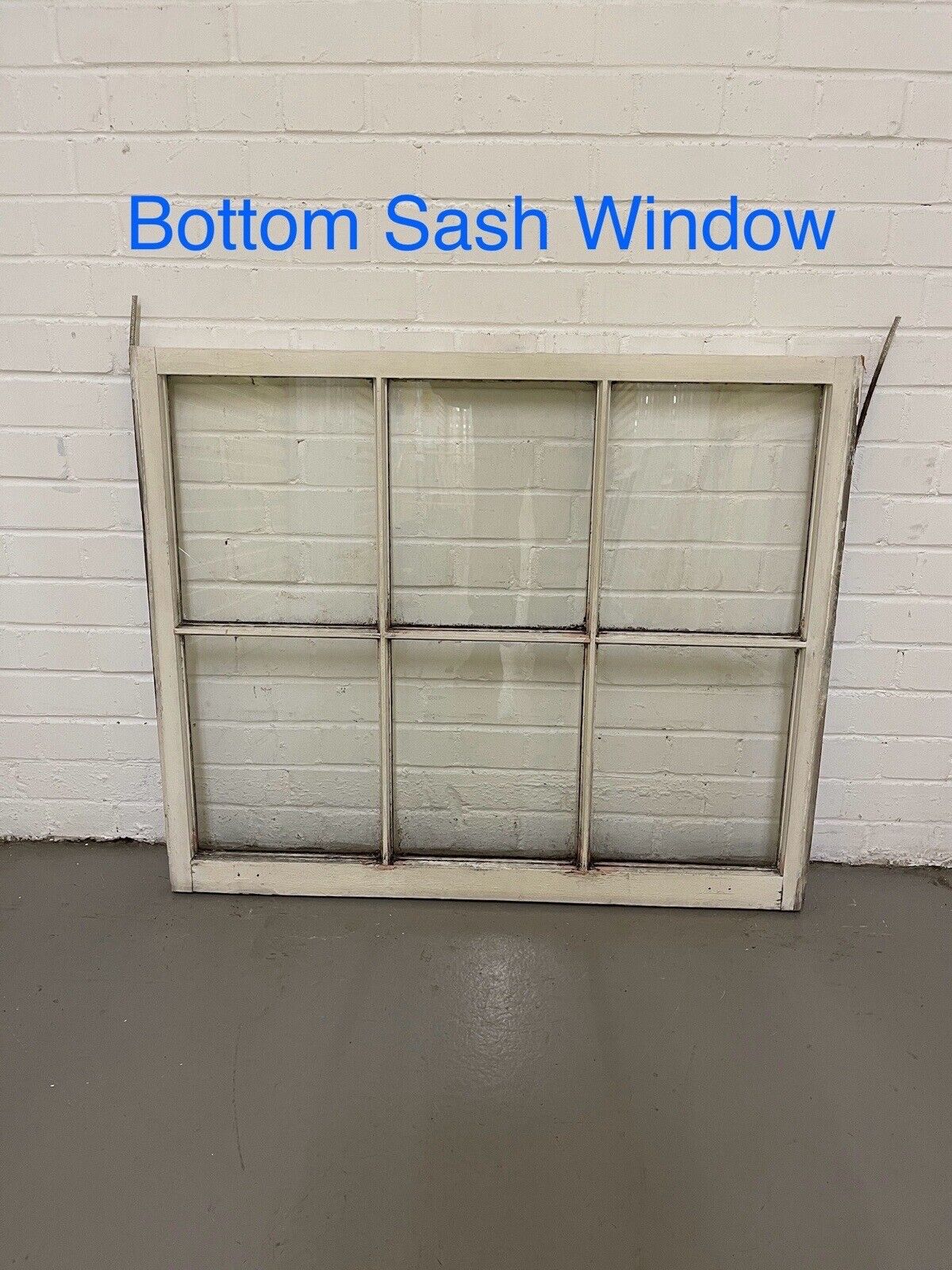 Pair Of Reclaimed Georgian 6 Panel Wooden Panel Sash Window 987x870 985x820