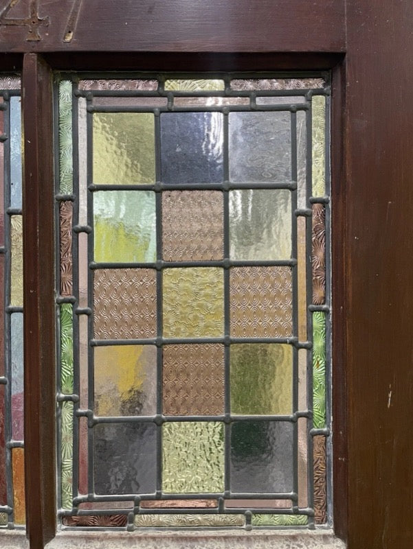 Reclaimed Victorian Stained Glass Wooden Front Door 2025 or 2030 x 810 or 815mm