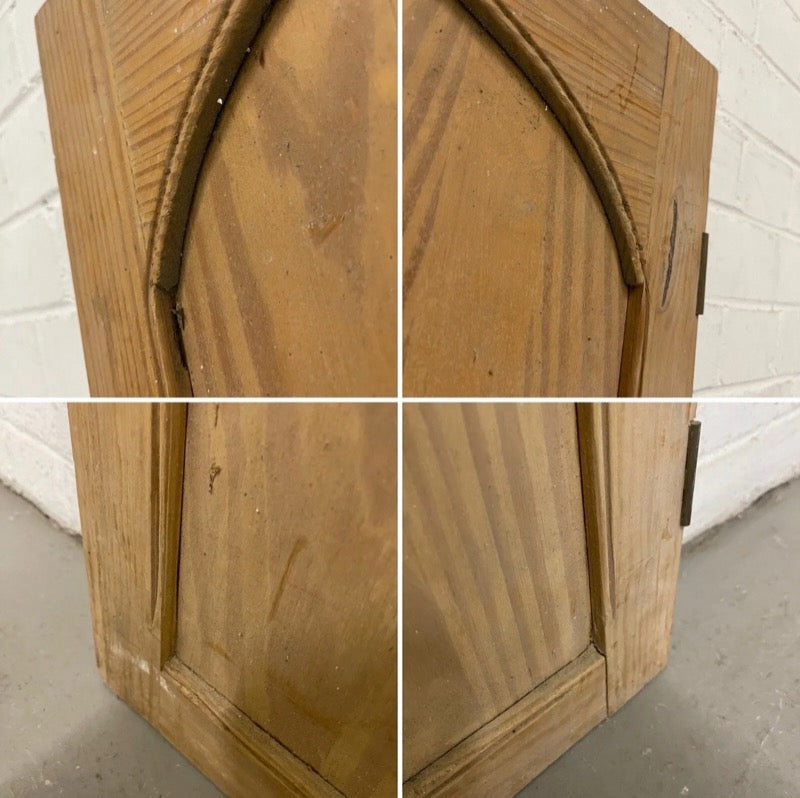 Three Reclaimed Pine Victorian Alcove Cupboard Doors 853 x 550mm 512 x 598mm