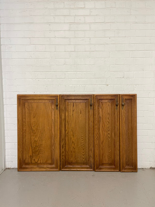 Reclaimed Kitchen Cupboards Cabinet Embossed Panels Doors X 4 139cm x 90cm