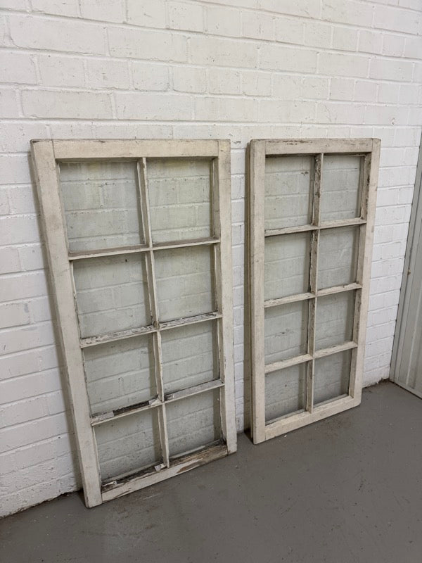 Pair Of Modern Georgian Style Wooden Windows 550 x 1110mm Or 535 x 1092mm