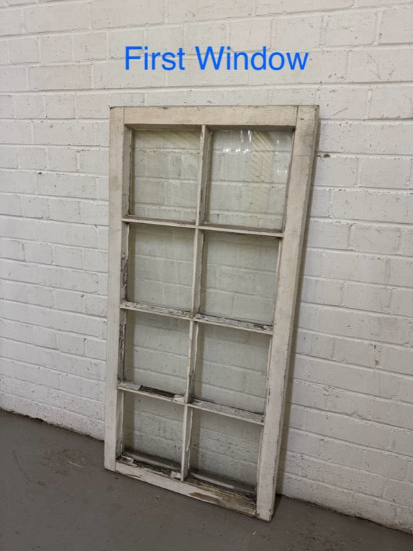 Pair Of Modern Georgian Style Wooden Windows 550 x 1110mm Or 535 x 1092mm