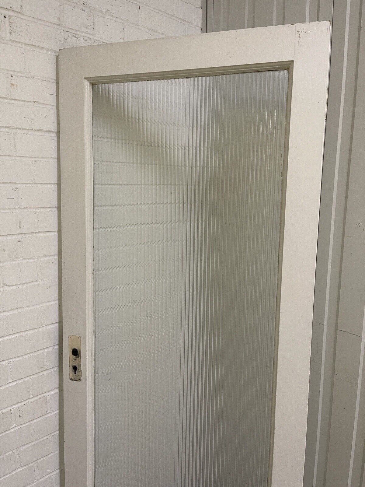 Reclaimed  Reeded Glass Internal Or External Door 1925 0r 1935 x 760mm