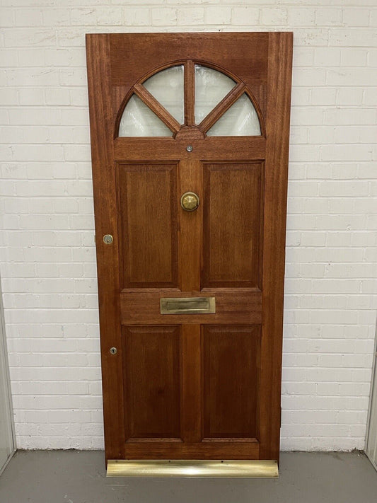 Reclaimed Carolina Old Toughened Glazed  Glass Wooden Door 1955 x 840mm