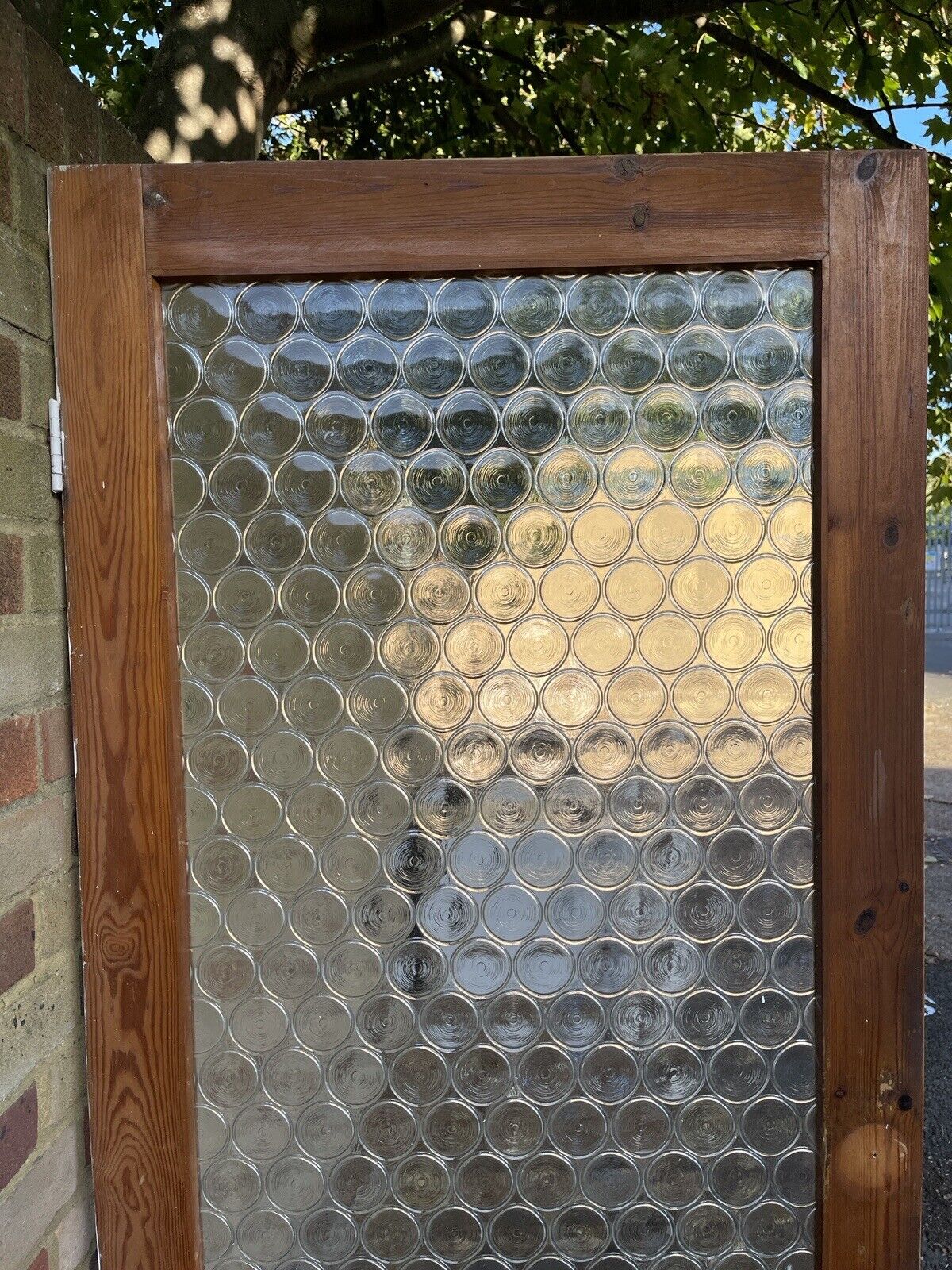 Reclaimed Art Deco Retro Round Glass Internal Door 1895 x 757mm