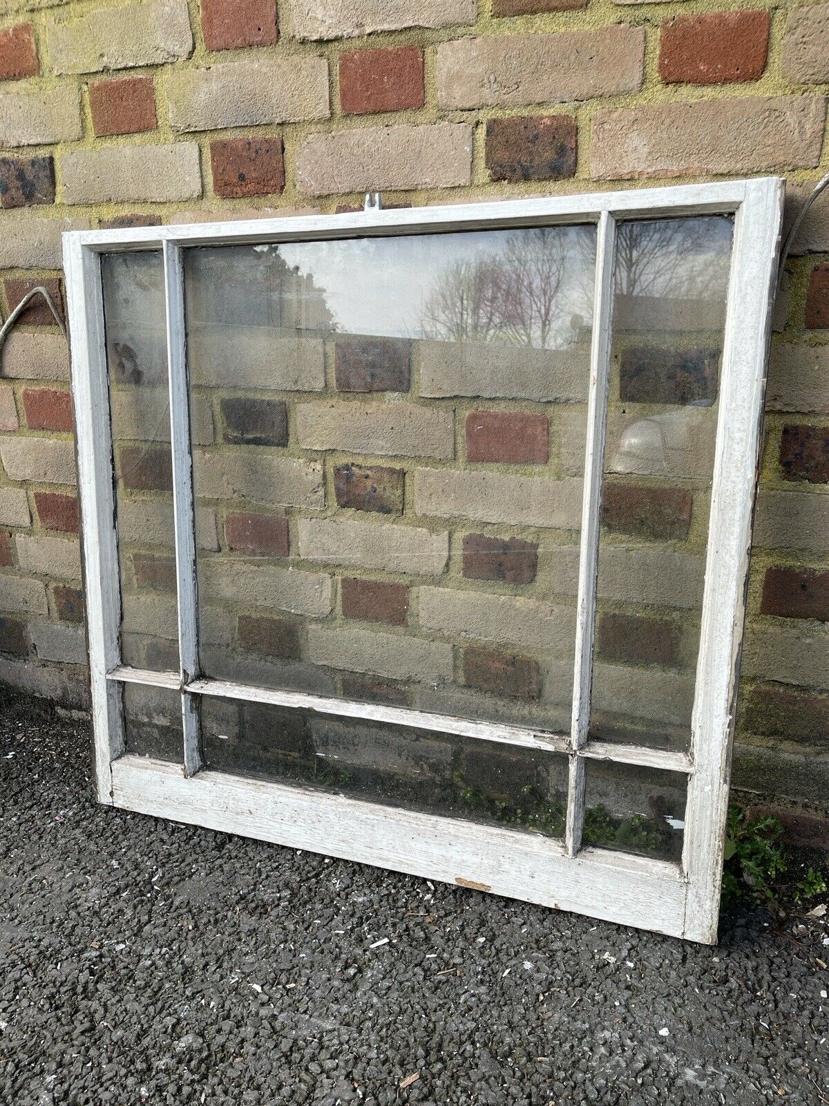 Reclaimed Old Edwardian 6 Panel Wooden Panel Sash Window