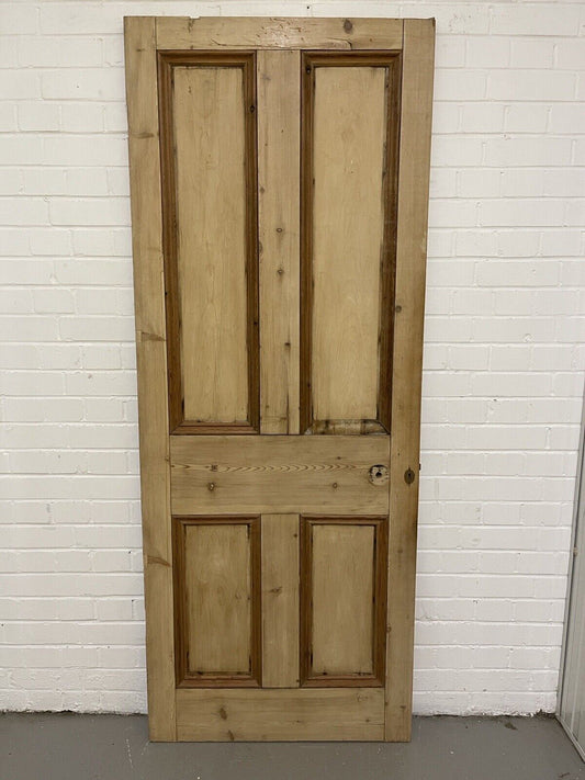 Original Vintage Reclaimed Victorian Pine Internal 4 panel Door 1945 x 763mm