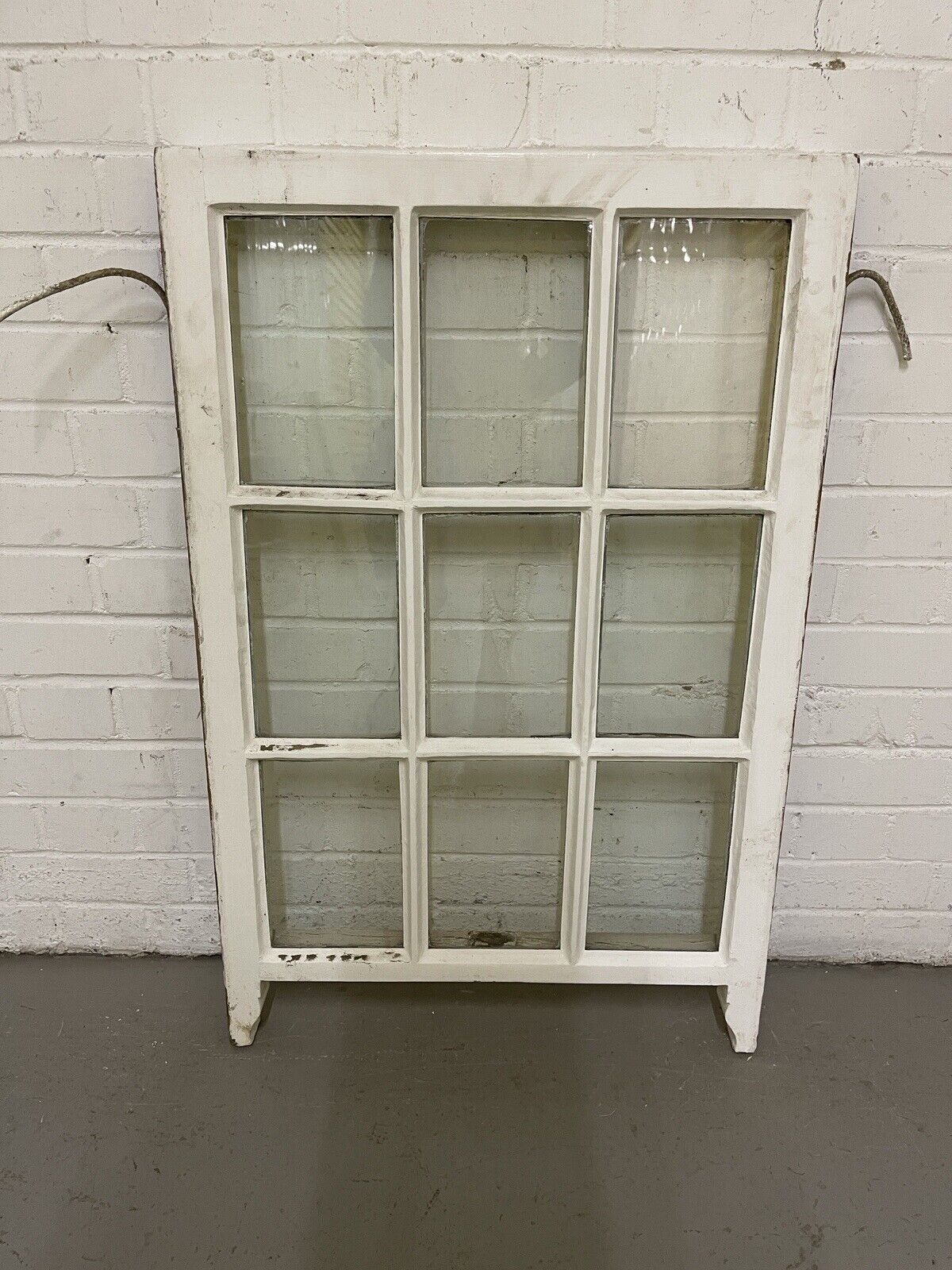 Reclaimed Old Georgian 9 Panel Wooden Window 605 x 928mm