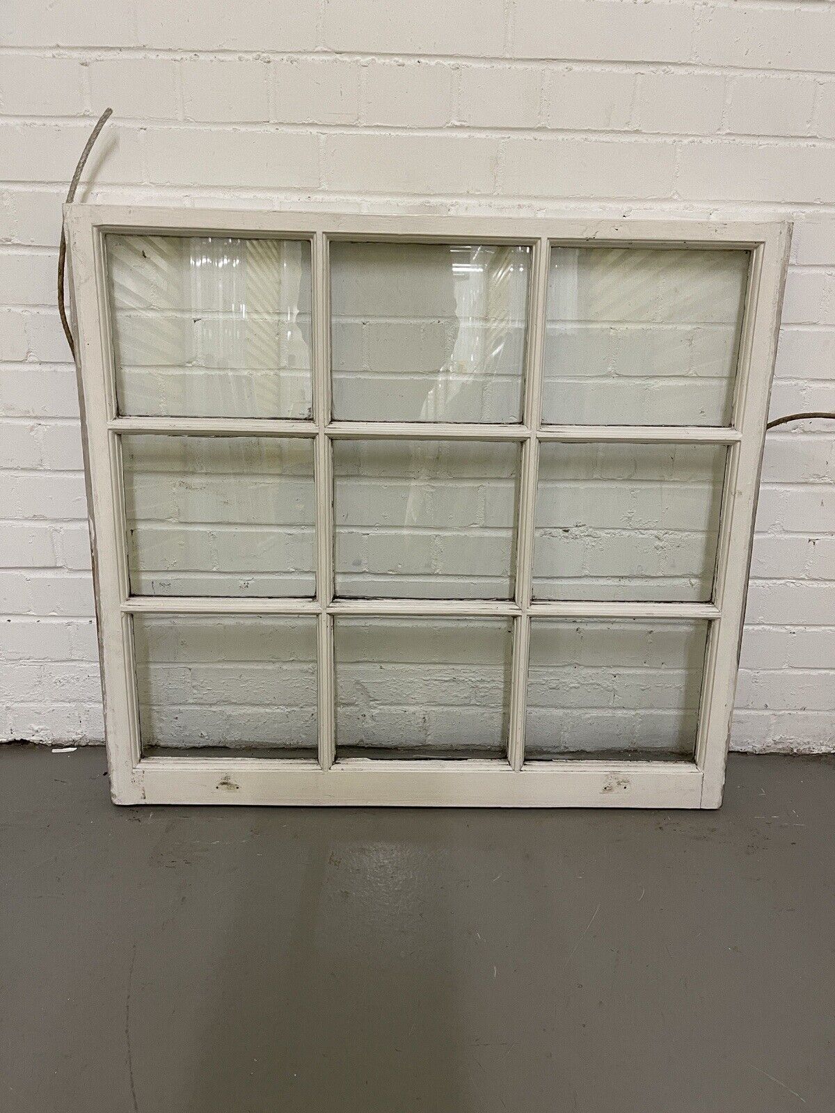 Reclaimed Old Georgian 9 Panel Wooden Window 911 x 830mm
