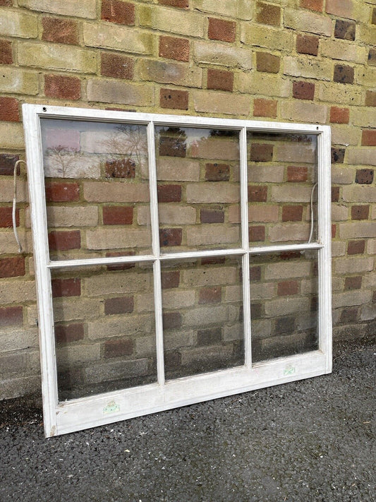 Reclaimed Old Georgian 6 Panel Wooden Window 1080 x 970mm