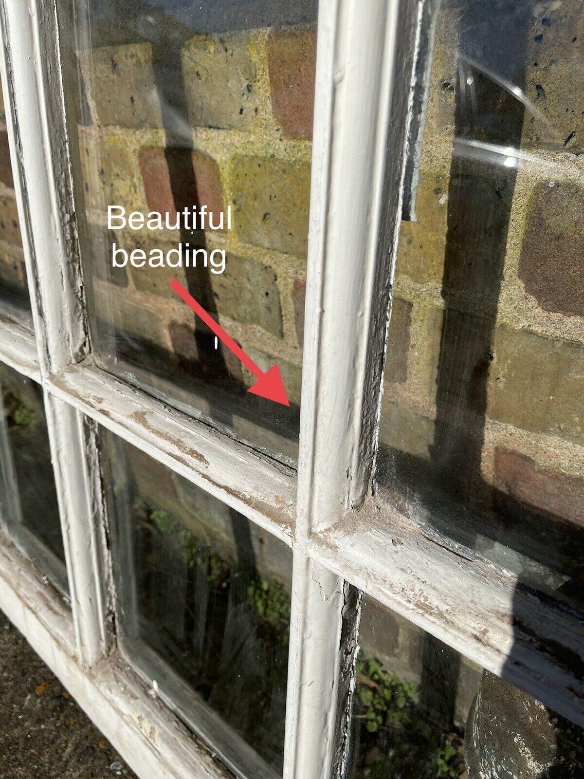 Large Reclaimed Old Georgian 10 Panel Wooden Sash Window