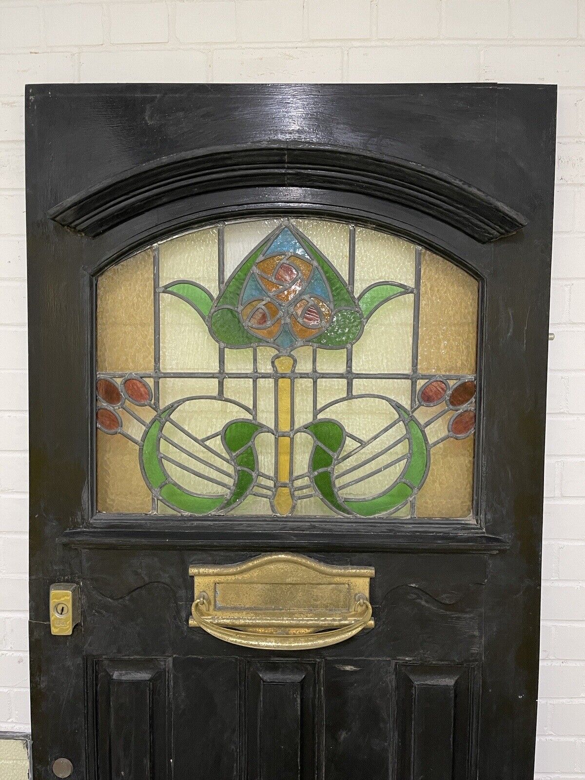 Reclaimed Victorian Edwardian Wooden Panel Front Door 2080mm 2073mm x 863mm