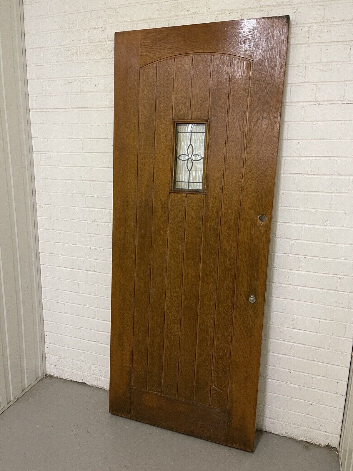 Reclaimed Oak Cottage Glazed Wooden Panel External Door 2015 Or 2032mm x 814mm