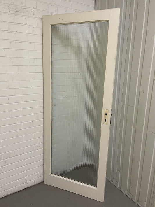 Reclaimed  Reeded Glass Internal Or External Door 1940 or 1945 x 760mm