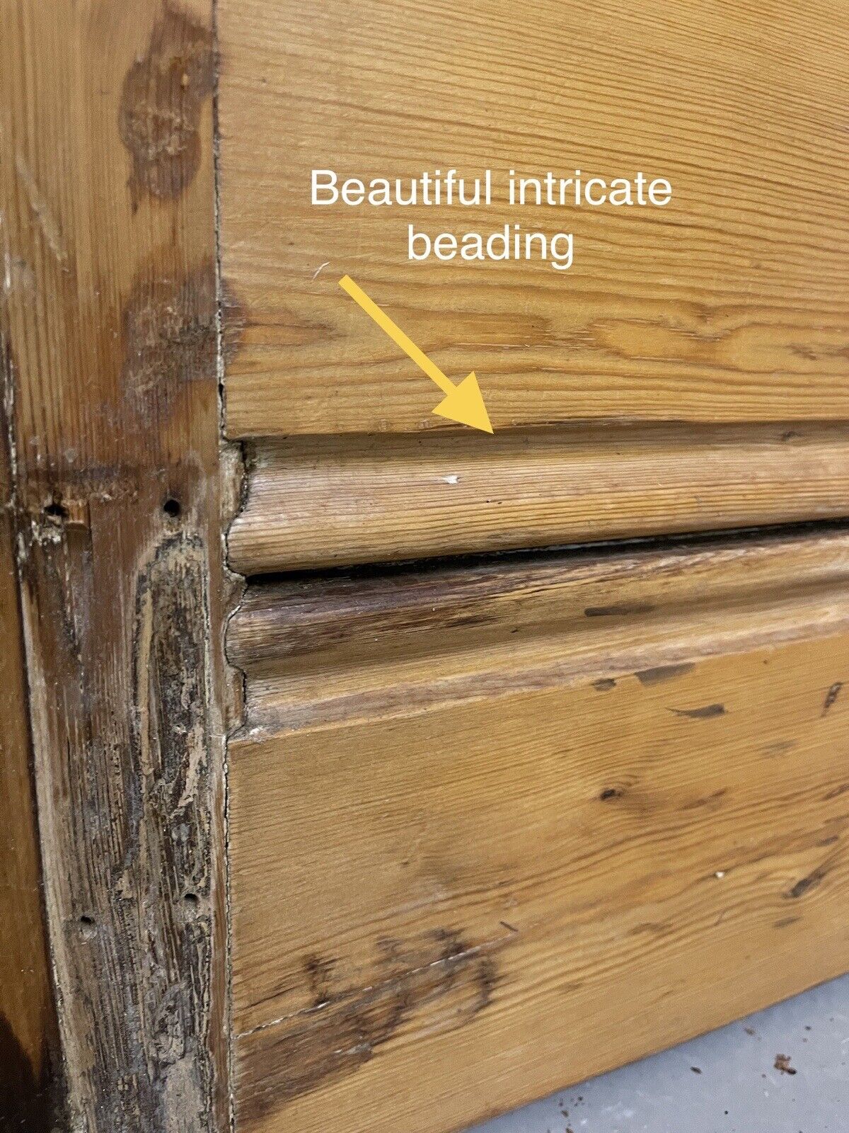 Reclaimed Georgian Wooden Panel External Side Back Door 1970x 860mm