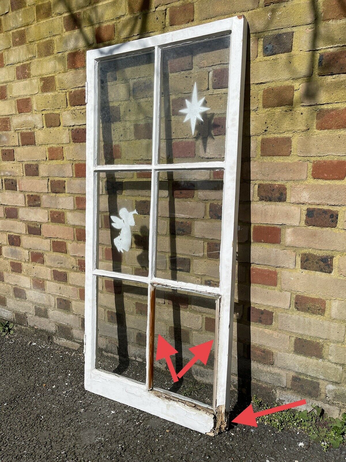 Reclaimed Old Georgian 6 Panel Wooden Window