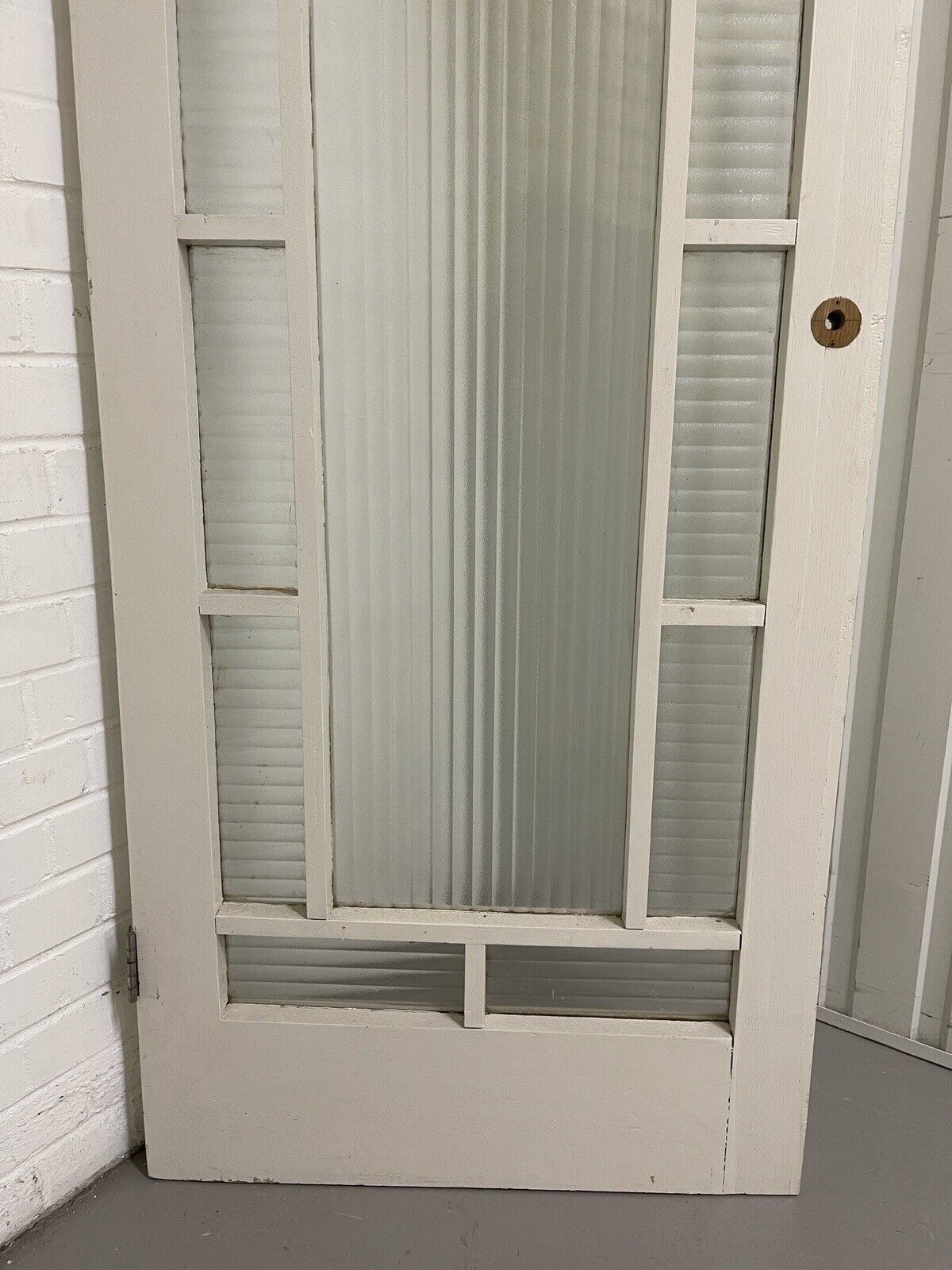 Art Deco Reeded Glass Internal Or External Door 1963 or 1950mm x 760mm
