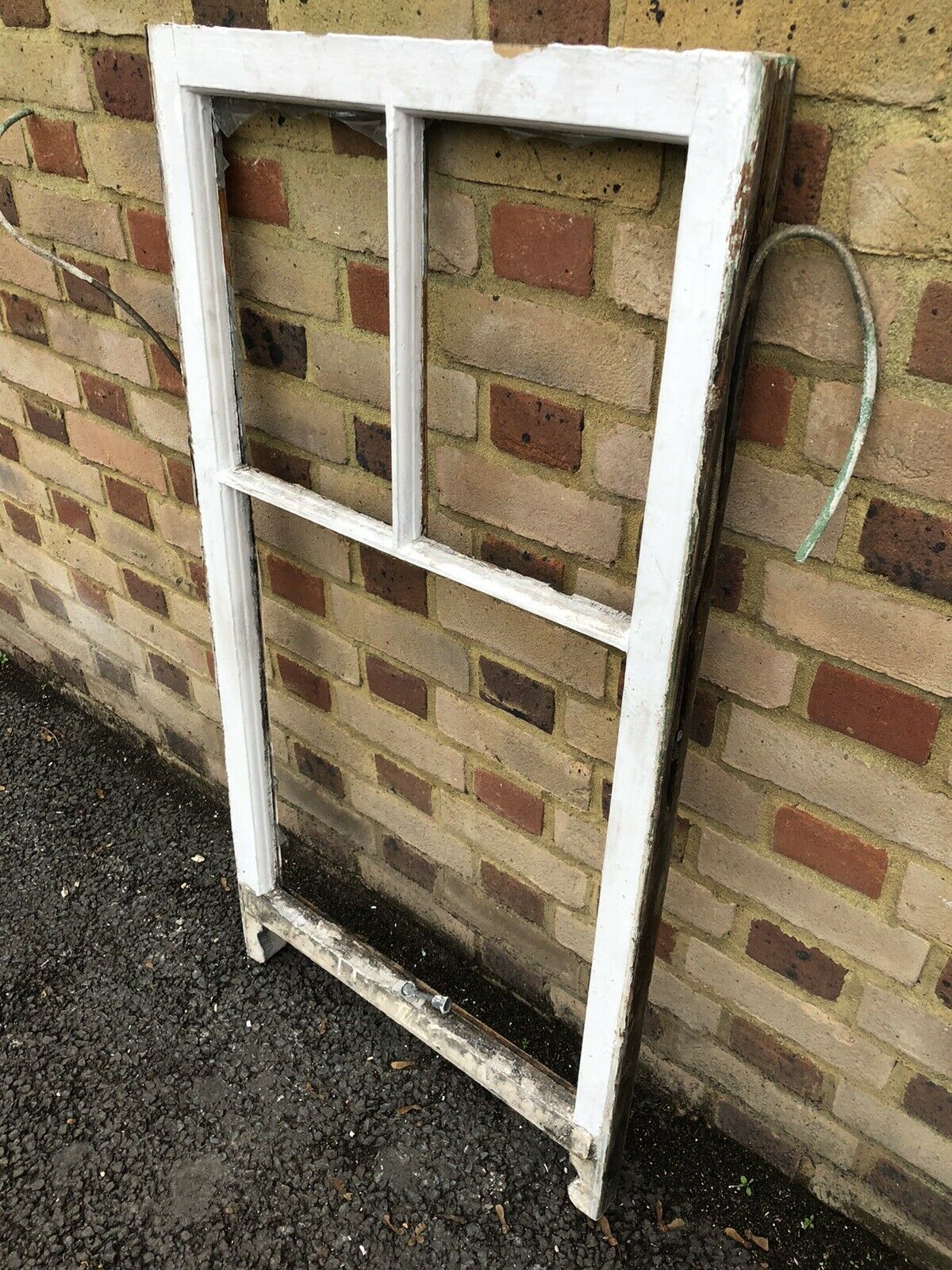 Reclaimed Old Georgian 3 Panel Wooden Sash Window NO GLASS