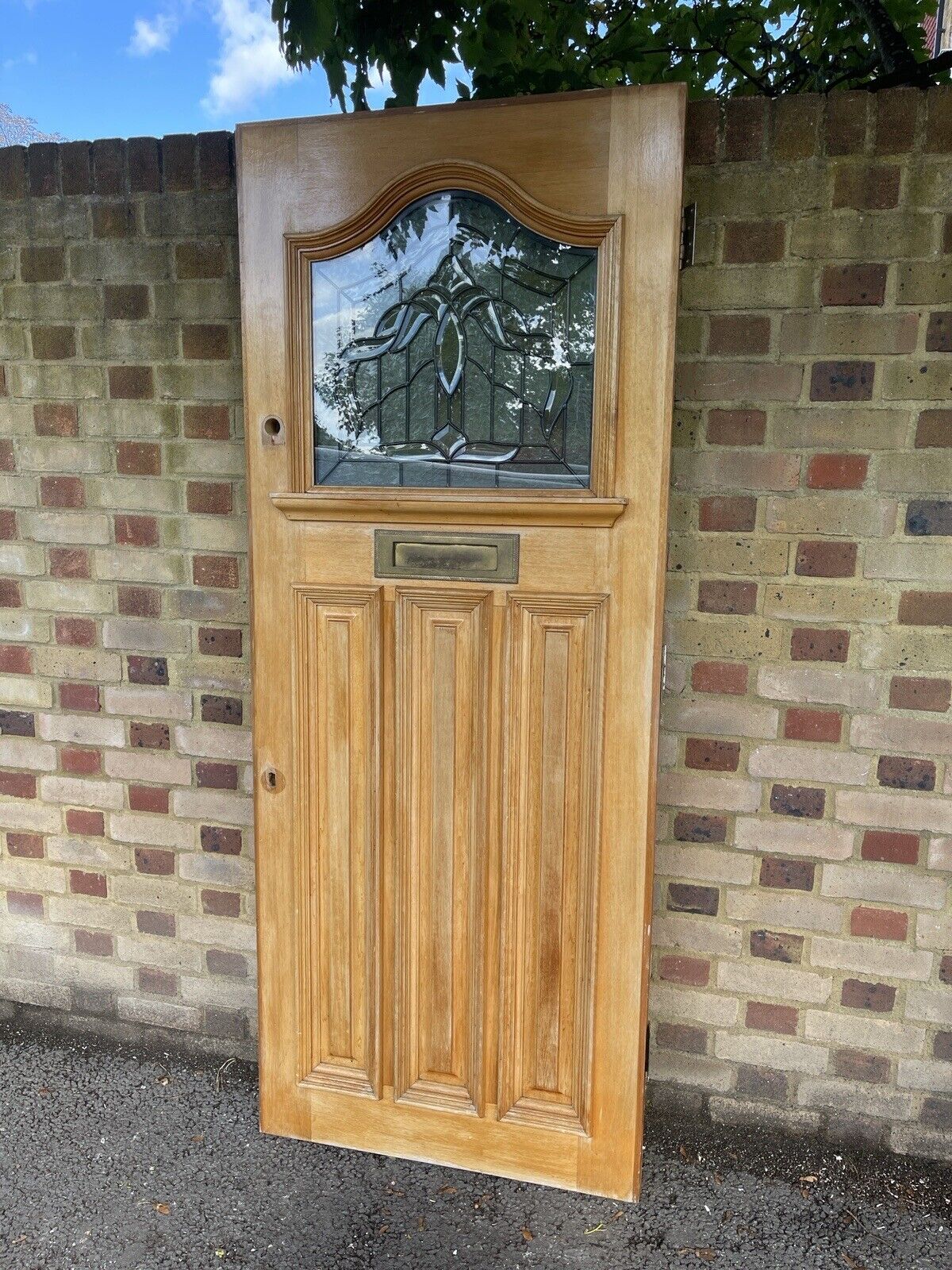 Reclaimed Victorian Edwardian Wooden Panel External Front Door 2023 x 810mm