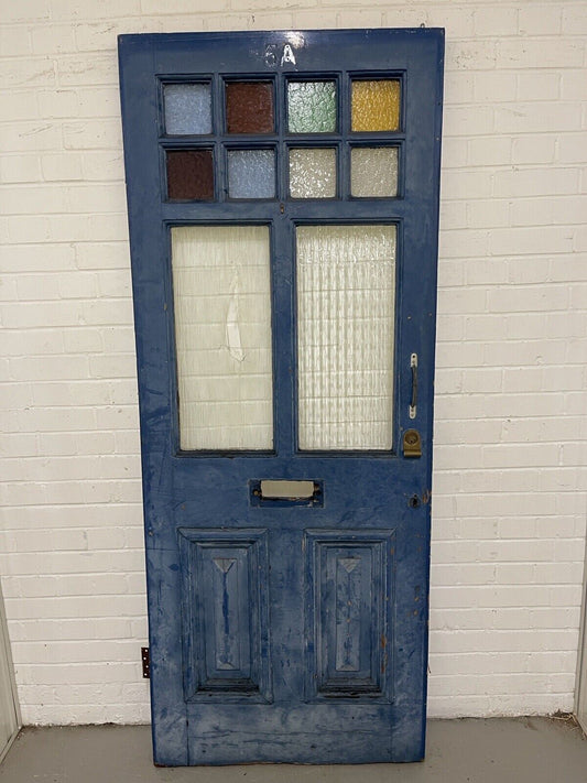 Reclaimed Old Edwardian Wooden Panel Front Door 2000 or 2028 x 805mm