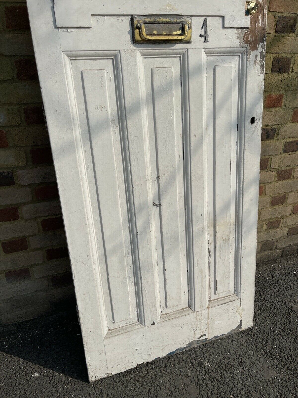 Reclaimed Old Edwardian Victorian Wooden Panel Front Door 2025mm x 805mm