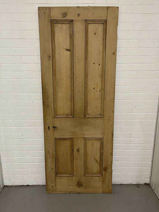 Original Vintage Reclaimed Victorian Pine Internal 4 panel Door 1970 x 758mm