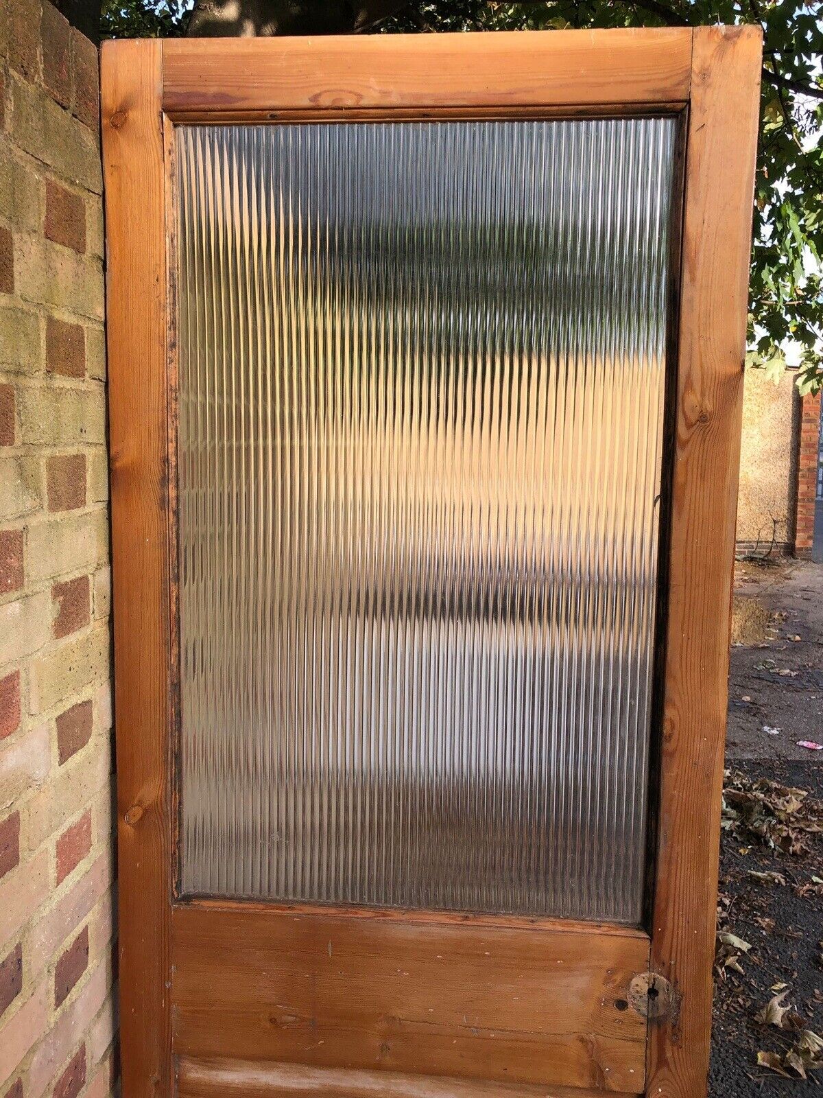 Reclaimed Reeded Glass Internal Or External Door 2008 x 805mm