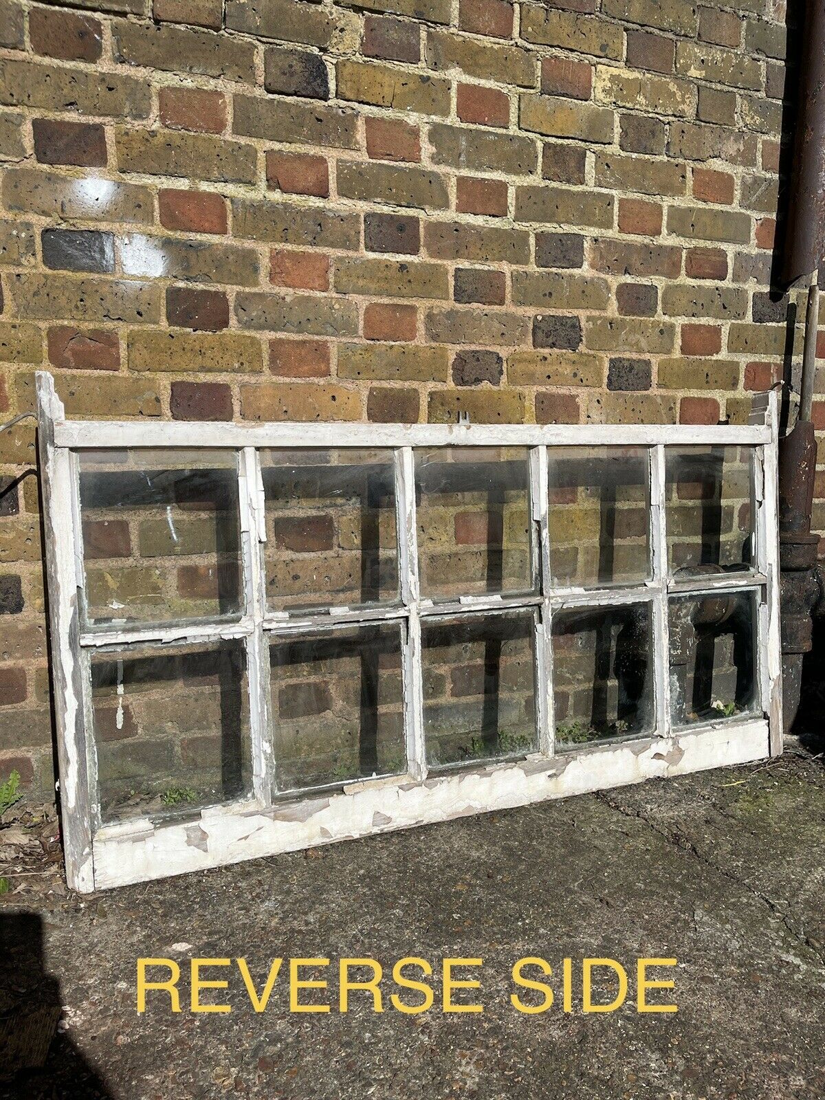 Large Reclaimed Old Georgian 10 Panel Wooden Sash Window