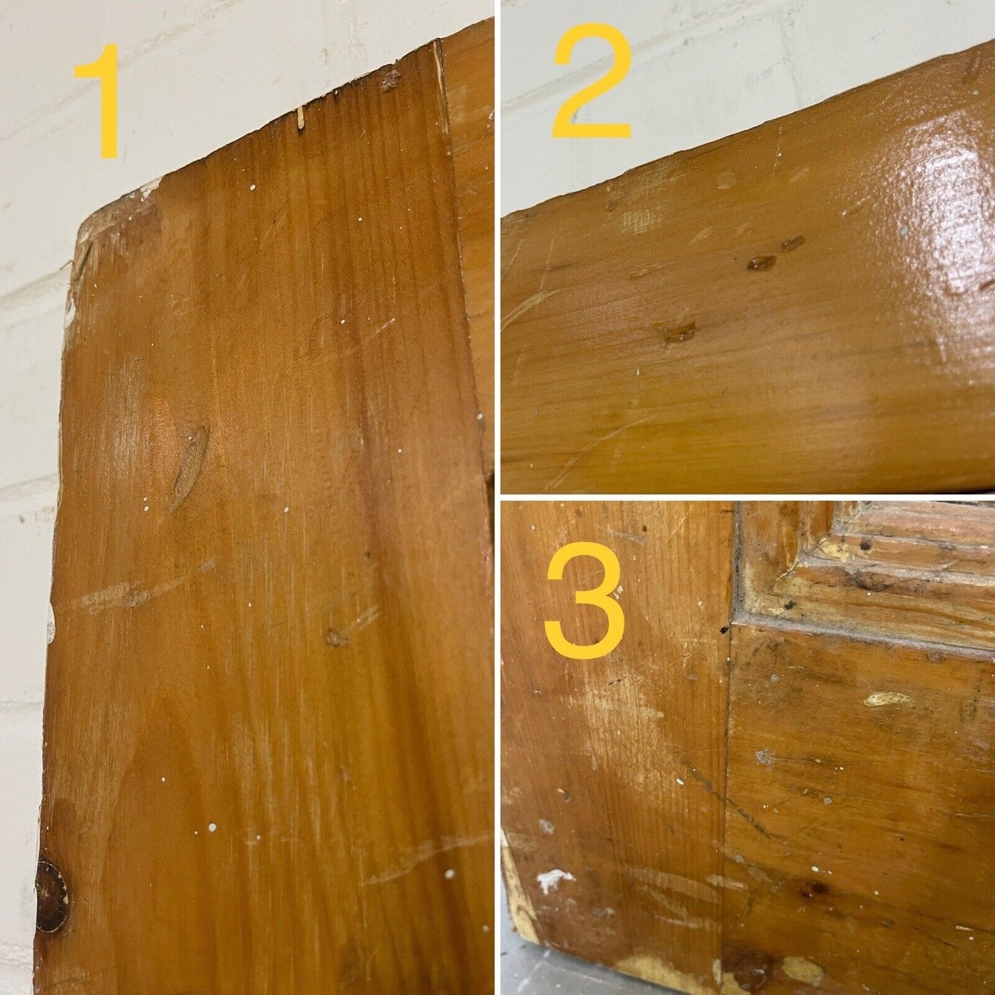 Original Vintage Reclaimed Georgian Pine Internal 6 panel Door 1985 x 810mm